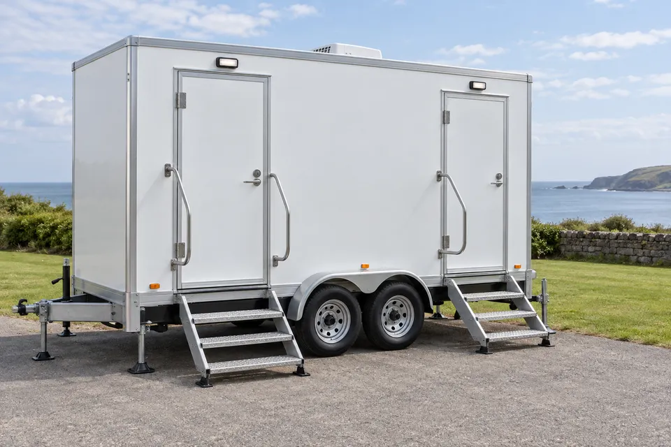 Portable restroom trailer